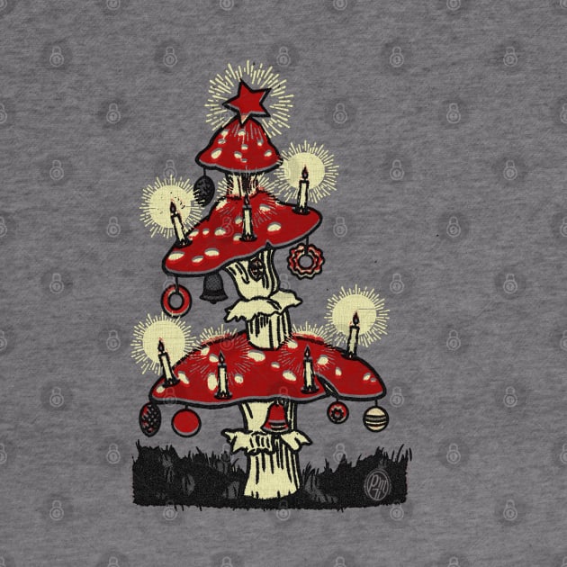 Vintage Fairy Mushroom Christmas Tree by StudioPM71